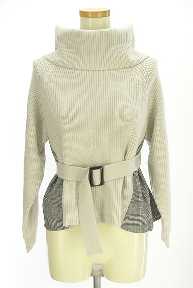 rienda（リエンダ）の古着「ベルト付きバック切替タートルニット（ニット）」大画像１へ