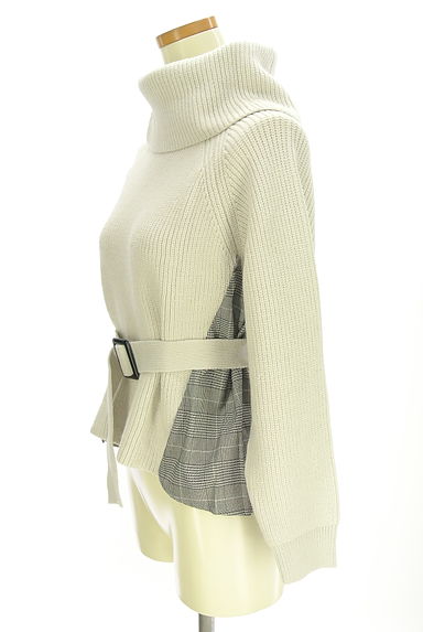 rienda（リエンダ）の古着「ベルト付きバック切替タートルニット（ニット）」大画像３へ