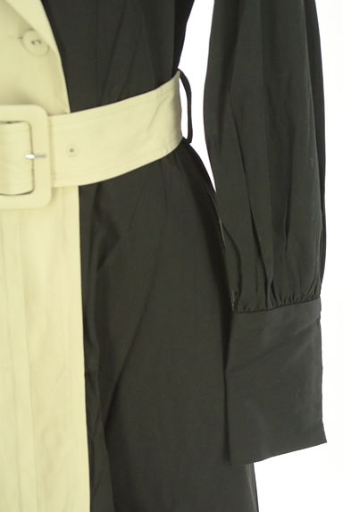 rienda（リエンダ）の古着「ベルト付きバイカラーロングワンピース（ワンピース・チュニック）」大画像５へ