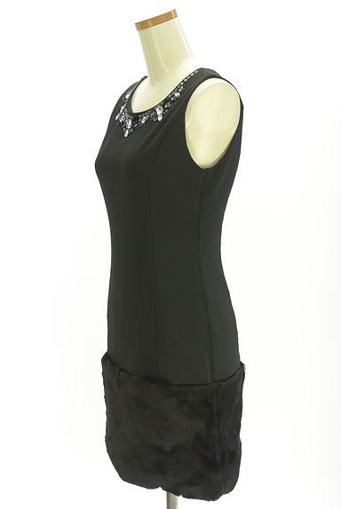 Rady（レディ）の古着「裾フェイクファー切替ノースリワンピース（ワンピース・チュニック）」大画像３へ