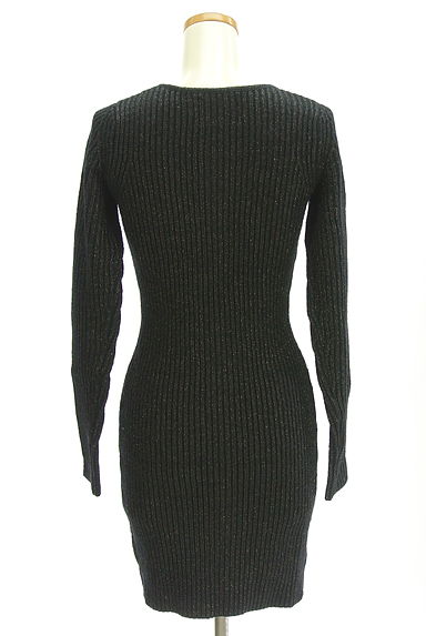 Rady（レディ）の古着「ビジュー付きジップアップリブニットワンピース（ワンピース・チュニック）」大画像２へ