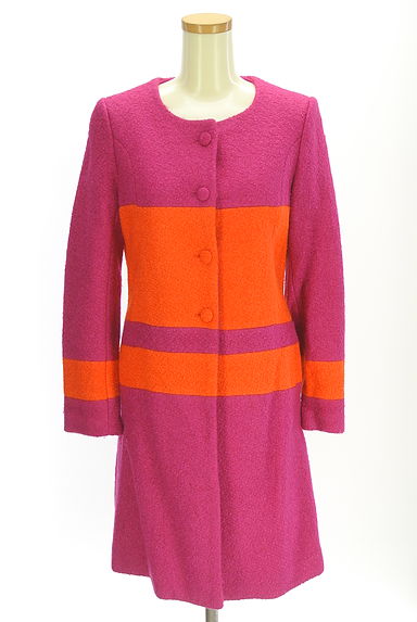 Rady（レディ）の古着「配色ノーカラーロングコート（コート）」大画像１へ