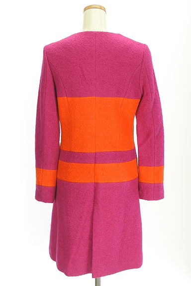 Rady（レディ）の古着「配色ノーカラーロングコート（コート）」大画像２へ