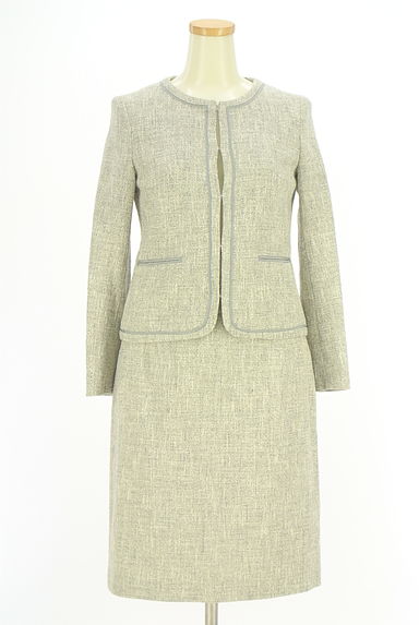 green label relaxing（グリーンレーベル リラクシング）の古着「ノーカラージャケット×スカート セットアップ（セットアップ（ジャケット＋スカート））」大画像１へ