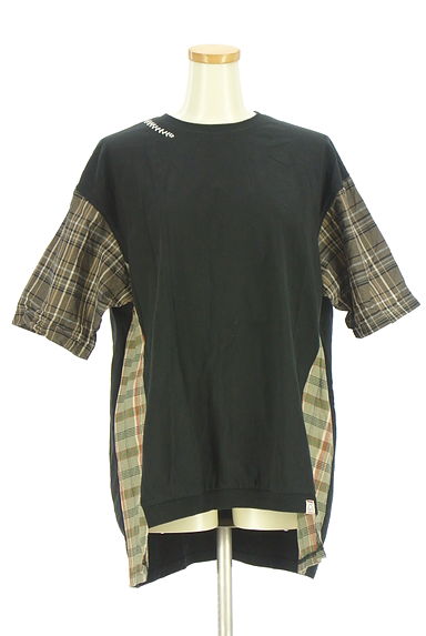 drug store's（ドラッグストアーズ）の古着「チェック柄切替半そでTシャツ（Ｔシャツ）」大画像１へ