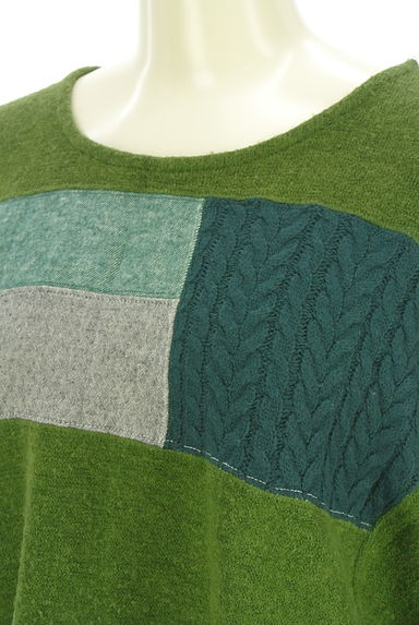drug store's（ドラッグストアーズ）の古着「別地切替配色ニットトップス（セーター）」大画像４へ
