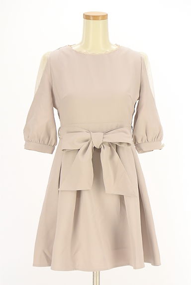 evelyn（エブリン）の古着「袖ドットチュール切替ワンピース（ワンピース・チュニック）」大画像１へ