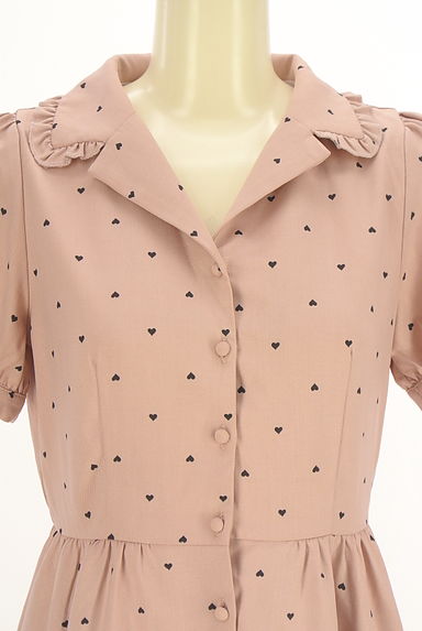 evelyn（エブリン）の古着「半そでハート柄シャツワンピース（ワンピース・チュニック）」大画像４へ
