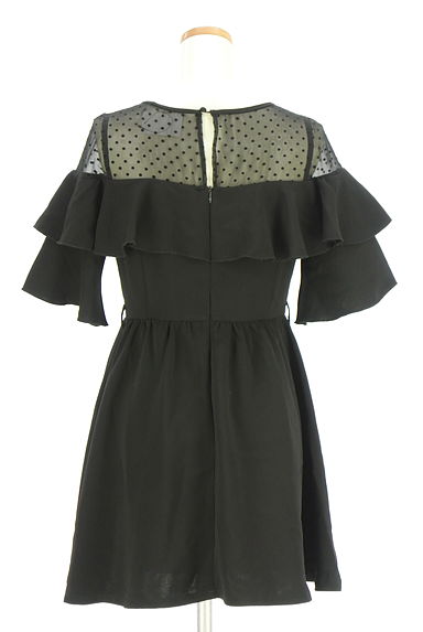 evelyn（エブリン）の古着「ドット柄シアー切替ワンピース（ワンピース・チュニック）」大画像２へ