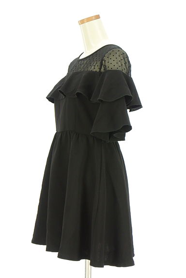 evelyn（エブリン）の古着「ドット柄シアー切替ワンピース（ワンピース・チュニック）」大画像３へ