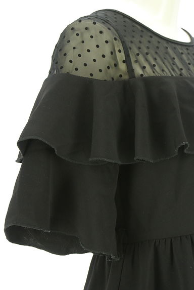 evelyn（エブリン）の古着「ドット柄シアー切替ワンピース（ワンピース・チュニック）」大画像４へ