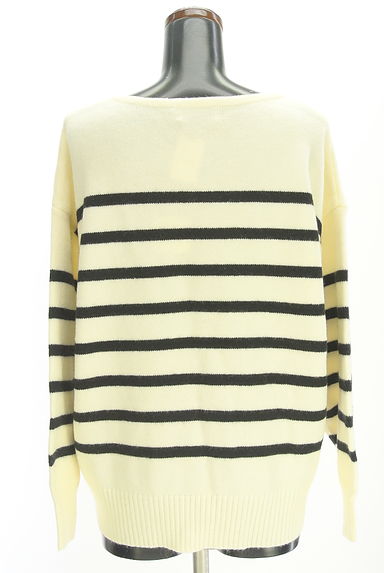 AZUL BY MOUSSY（アズールバイマウジー）の古着「Vネックボーダーニット（セーター）」大画像２へ