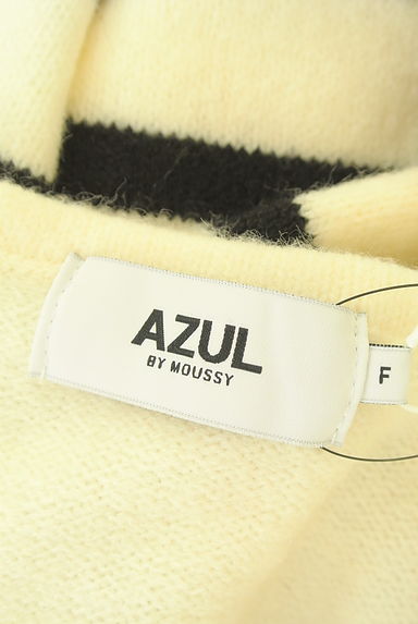 AZUL BY MOUSSY（アズールバイマウジー）の古着「Vネックボーダーニット（セーター）」大画像６へ
