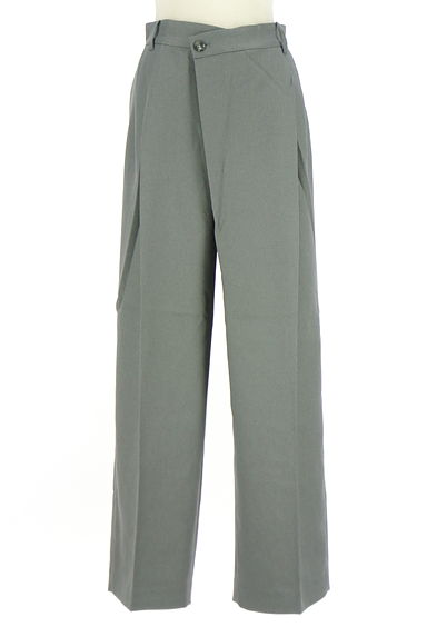 AZUL BY MOUSSY（アズールバイマウジー）の古着「斜めタックセンタープレスワイドパンツ（パンツ）」大画像１へ