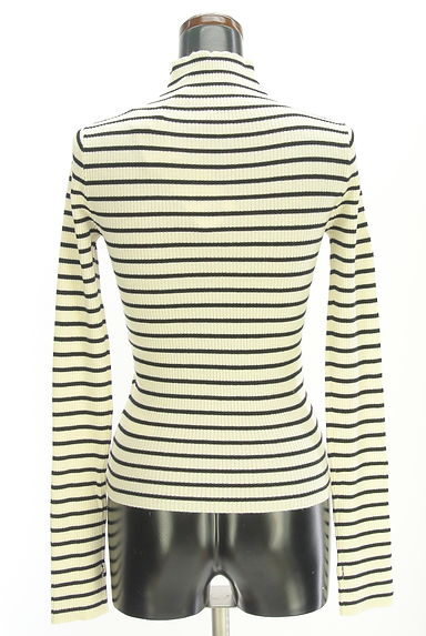 AZUL BY MOUSSY（アズールバイマウジー）の古着「タートルネックボーダーリブニット（ニット）」大画像２へ