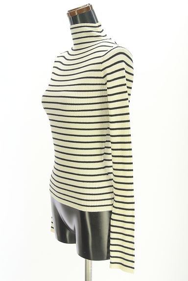 AZUL BY MOUSSY（アズールバイマウジー）の古着「タートルネックボーダーリブニット（ニット）」大画像３へ