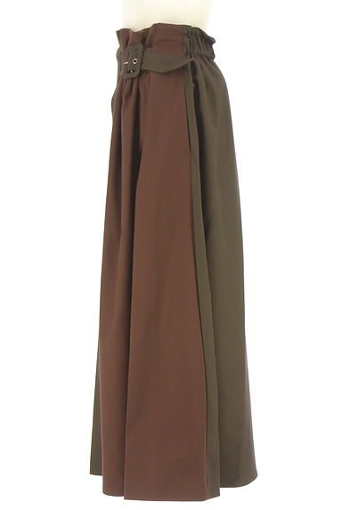 YECCA VECCA（イェッカヴェッカ）の古着「Editt by YECCA VECCA ラップスカート風バイカラーロングスカート（ロングスカート・マキシスカート）」大画像３へ