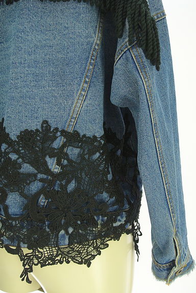 YECCA VECCA（イェッカヴェッカ）の古着「刺繍レース付Gジャン（ブルゾン・スタジャン）」大画像５へ