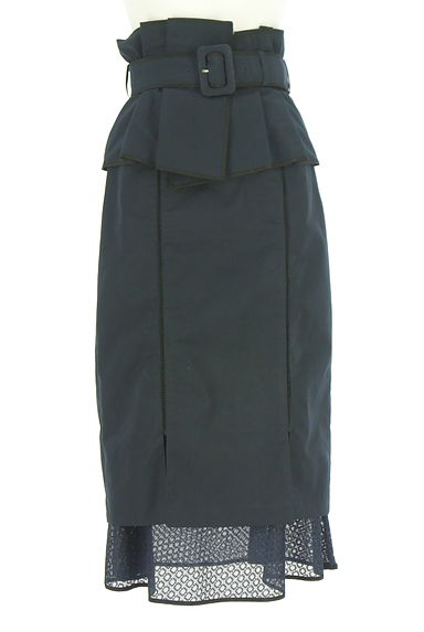 UNITED TOKYO（ユナイテッドトウキョウ）の古着「ペプラムベルト付き裾レースタイトスカート（スカート）」大画像１へ