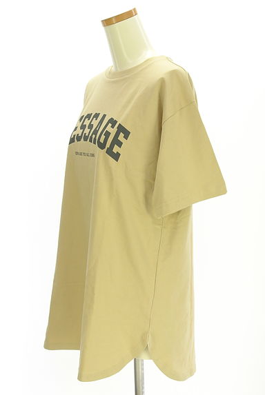 Samansa Mos2（サマンサモスモス）の古着「Samansa Mos2 blue プリントチュニックTシャツ（Ｔシャツ）」大画像３へ