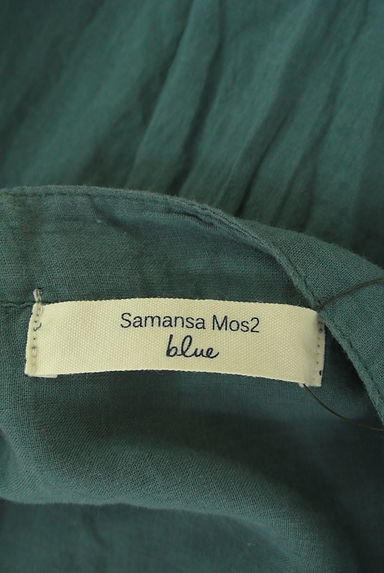 Samansa Mos2（サマンサモスモス）の古着「Samansa Mos2 blue コットンロングシャツワンピ（ワンピース・チュニック）」大画像６へ