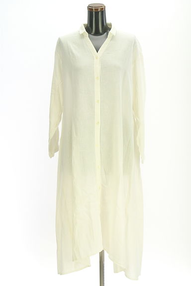 Samansa Mos2（サマンサモスモス）の古着「綿麻スキッパーシャツワンピース（ワンピース・チュニック）」大画像１へ