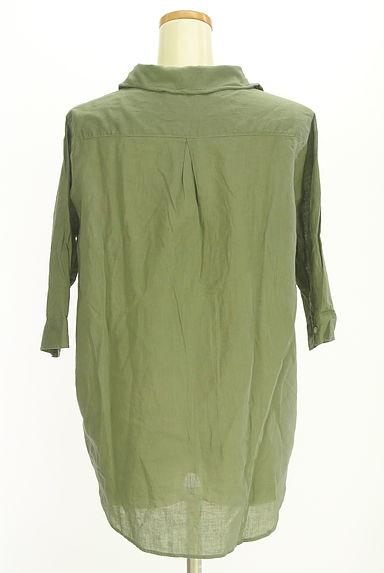 Samansa Mos2（サマンサモスモス）の古着「2WAY綿麻スキッパーシャツ（カジュアルシャツ）」大画像２へ