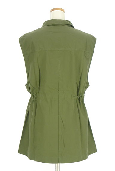 Samansa Mos2（サマンサモスモス）の古着「ミドル丈ドロストミリタリーベスト（ベスト・ジレ）」大画像２へ