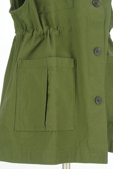 Samansa Mos2（サマンサモスモス）の古着「ミドル丈ドロストミリタリーベスト（ベスト・ジレ）」大画像５へ