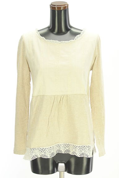 Samansa Mos2（サマンサモスモス）の古着「ヨーク切替裾レースカットソー（カットソー・プルオーバー）」大画像１へ