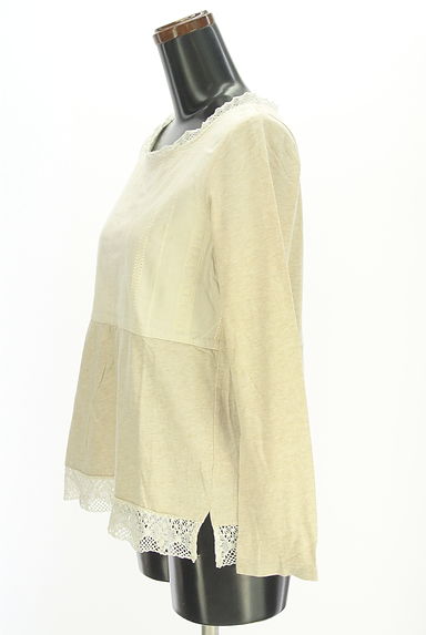 Samansa Mos2（サマンサモスモス）の古着「ヨーク切替裾レースカットソー（カットソー・プルオーバー）」大画像３へ