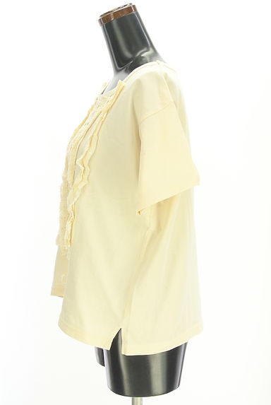 Samansa Mos2（サマンサモスモス）の古着「フロントフリルTシャツ（カットソー・プルオーバー）」大画像３へ