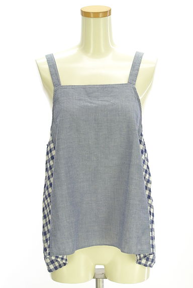 Samansa Mos2（サマンサモスモス）の古着「チェック切替キャミソール（カットソー・プルオーバー）」大画像１へ