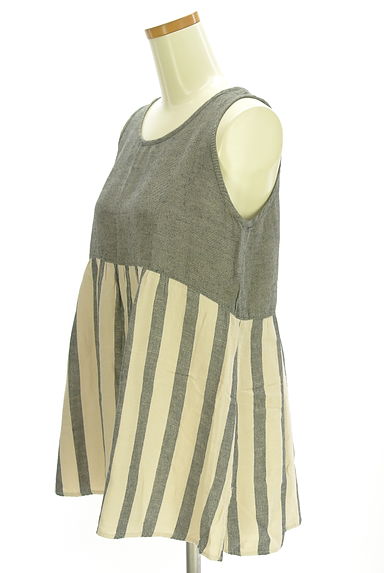 Samansa Mos2（サマンサモスモス）の古着「ストライプタンクトップ（カットソー・プルオーバー）」大画像３へ