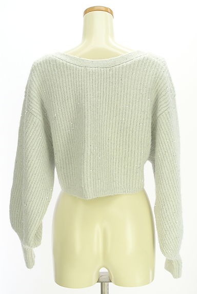 MERCURYDUO（マーキュリーデュオ）の古着「ラメ&スパンコールMIXニットカーディガン（カーディガン・ボレロ）」大画像２へ