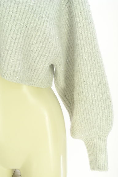 MERCURYDUO（マーキュリーデュオ）の古着「ラメ&スパンコールMIXニットカーディガン（カーディガン・ボレロ）」大画像５へ