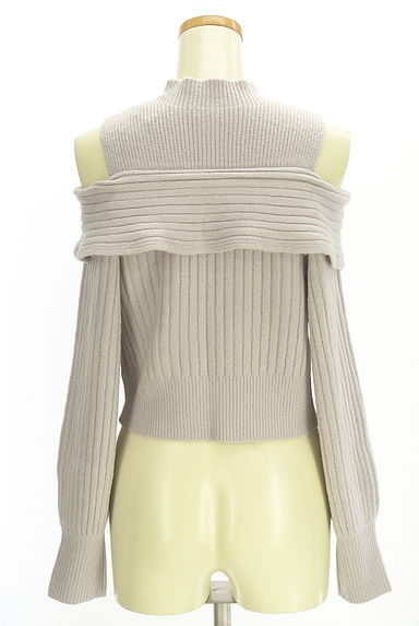 MERCURYDUO（マーキュリーデュオ）の古着「オープンショルダーリブニットトップス（ニット）」大画像２へ