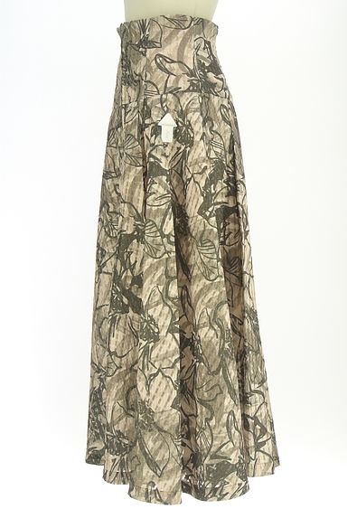 rienda（リエンダ）の古着「花柄シアーチェックロングスカート（ロングスカート・マキシスカート）」大画像４へ