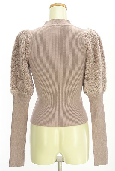 rienda（リエンダ）の古着「別ニット切替パフスリーブリブニットトップス（ニット）」大画像２へ