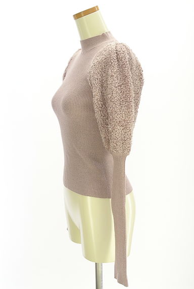 rienda（リエンダ）の古着「別ニット切替パフスリーブリブニットトップス（ニット）」大画像３へ