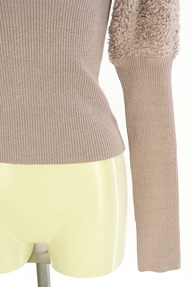 rienda（リエンダ）の古着「別ニット切替パフスリーブリブニットトップス（ニット）」大画像４へ