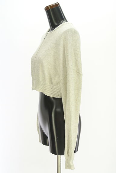 rienda（リエンダ）の古着「ジップアップラメニットカーディガン（カーディガン・ボレロ）」大画像３へ