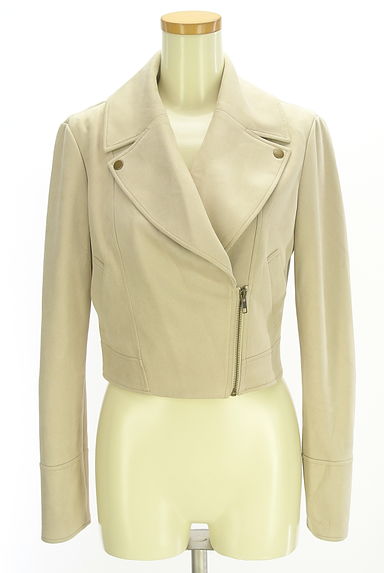 rienda（リエンダ）の古着「スウェード調ライダースジャケット（ブルゾン・スタジャン）」大画像１へ