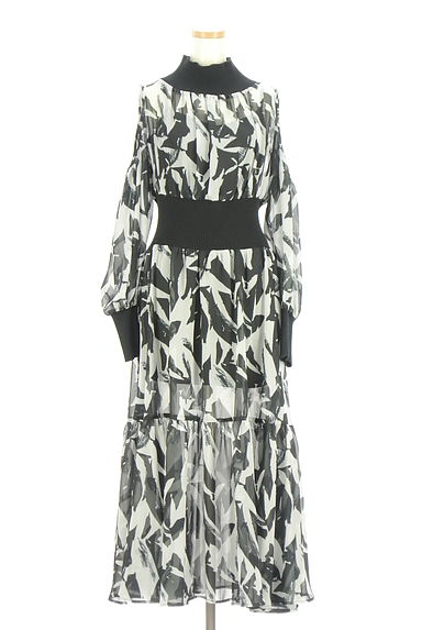 rienda（リエンダ）の古着「オープンショルダーシフォンロングワンピース（ワンピース・チュニック）」大画像１へ