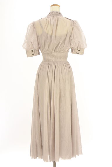 rienda（リエンダ）の古着「ボウタイ付き半そでチュールワンピース（ワンピース・チュニック）」大画像２へ