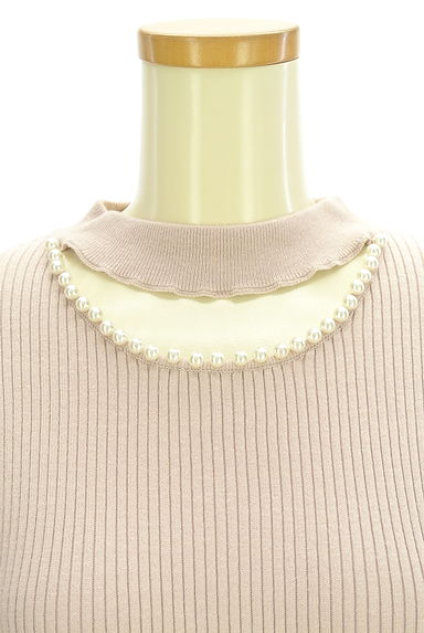 PROPORTION BODY DRESSING（プロポーションボディドレッシング）の古着「パール付きフロントオープンニット（ニット）」大画像４へ