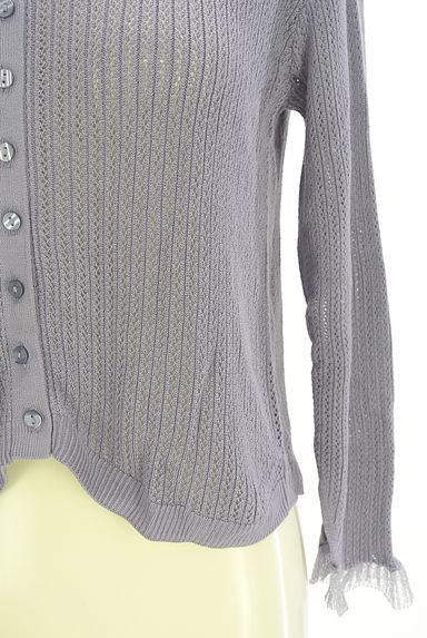 PROPORTION BODY DRESSING（プロポーションボディドレッシング）の古着「レース付き透かし編みニットカーデ（カーディガン・ボレロ）」大画像５へ