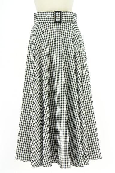 PROPORTION BODY DRESSING（プロポーションボディドレッシング）の古着「ベルト付きギンガムチェックロングスカート（ロングスカート・マキシスカート）」大画像１へ