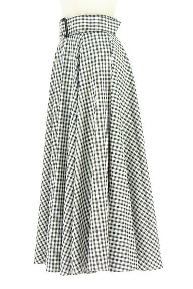 PROPORTION BODY DRESSING（プロポーションボディドレッシング）の古着「ベルト付きギンガムチェックロングスカート（ロングスカート・マキシスカート）」大画像３へ