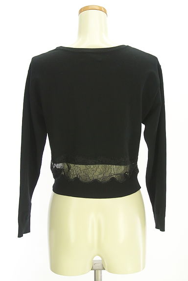 JILL by JILLSTUART（ジルバイジルスチュアート）の古着「レース切替ニットカーディガン（カーディガン・ボレロ）」大画像２へ